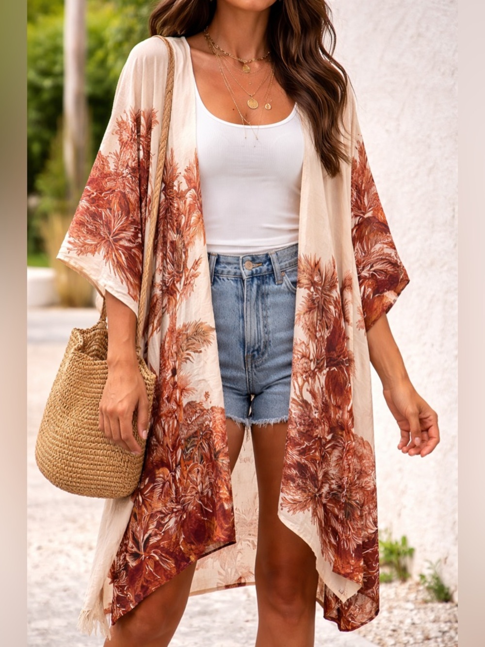 Macchia Di Ruggine Bohemian Resort Kimono – OS (fits M-1X)